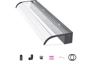 LONGRUNNEW Waterfall Spillway, Clear Acrylic Pool Fountain w/Top Open Lip & Pipe Connector Kits for Outdoor/Indoor Decorative, 35.4'' Pool Water Feature for Garden Patio, Backyard Koi Pond Decor