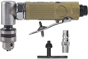 Air Drill, Right Angle Drill 90 Degree Drill 3/8 Inch High Air Power Drill Reversible Pneumatic Angle Drill Hand Drill Power 