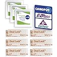 CANOPUS EZ Pass Mounting Strips: Dual Lock Tape, Ezpass Tag Holder, Reclosable Fastener, Adhesive Peel-and-Stick Strips (6 Sets - 12 Pcs) with Cleaning Prep Pad (3 Pcs)