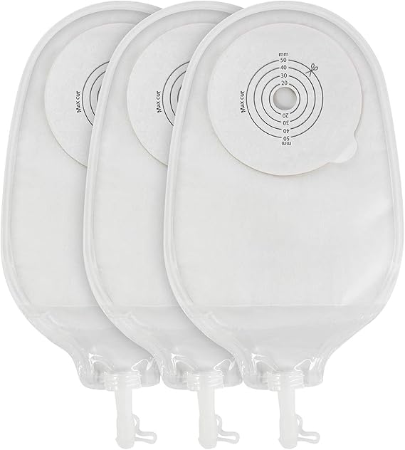 OSTUPMED 15 Pcs Urostomy Bag, Ostomy Bags with Closure for