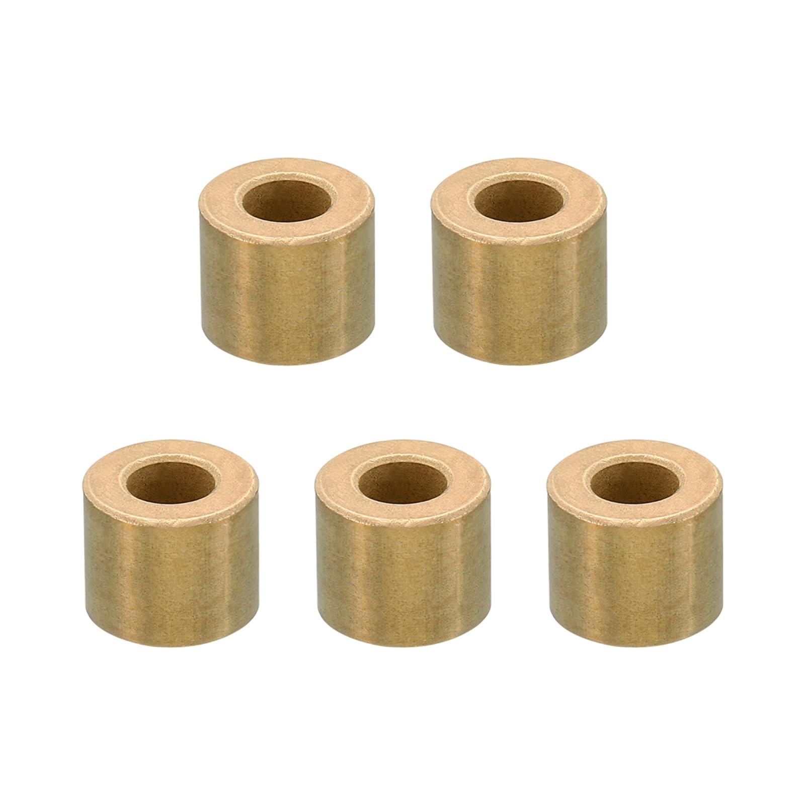 PATIKIL M6 Brass Spacers, 5 Pcs Metal Spacer Brass 6mm ID x 12mm OD x 10mm L Brass Spacers Screw Standoff for 1/4inch or M6 Screw Bolts