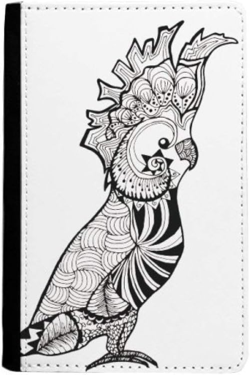 beatChong Lindo Pájaro del Loro Retrato Animal Pasaporte Boceto Bolso De Viaje Carpeta del Portatarjetas De La Cubierta del Caso