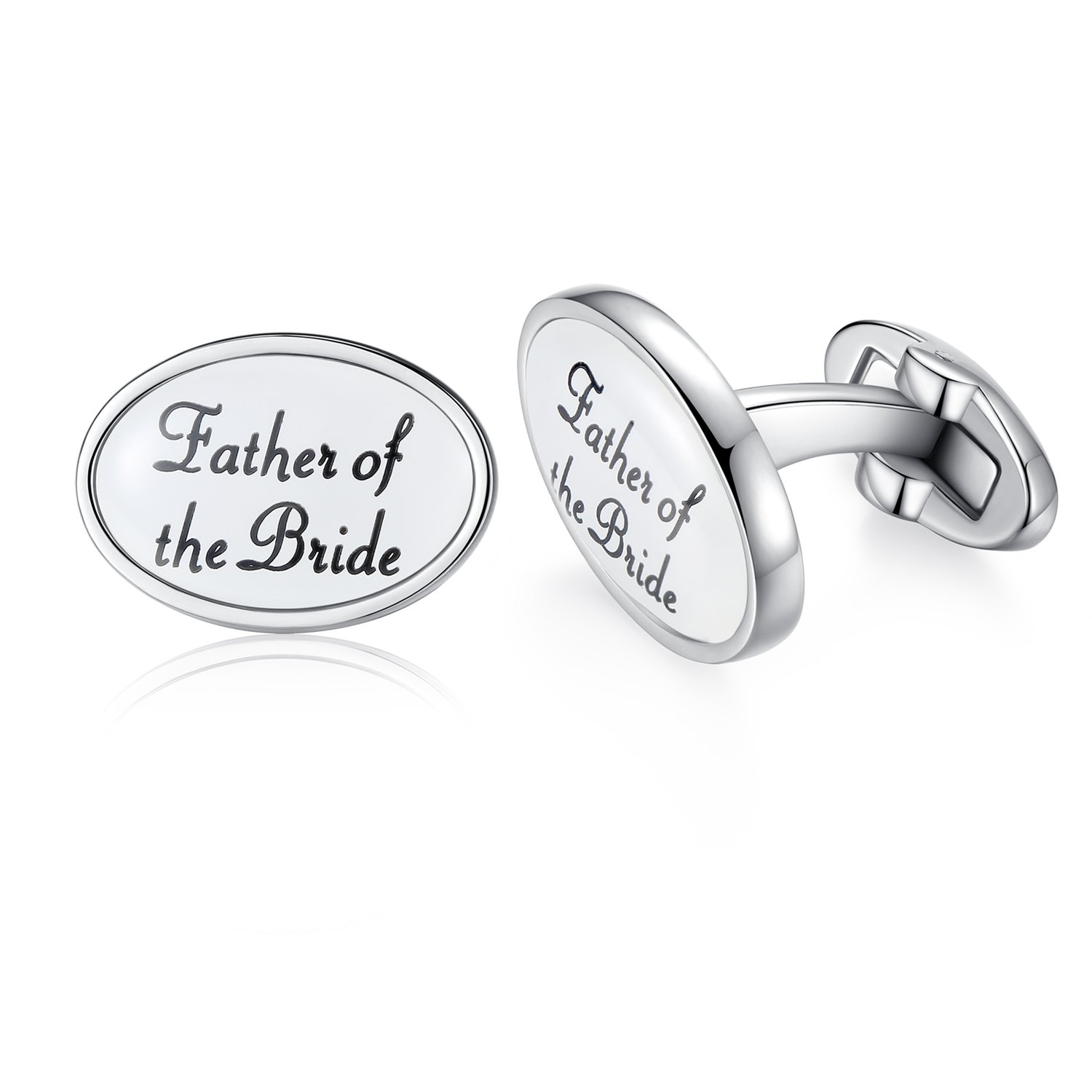 HONEY BEAR Oval Wedding Cufflinks for Mens Marriage Gift — image 1