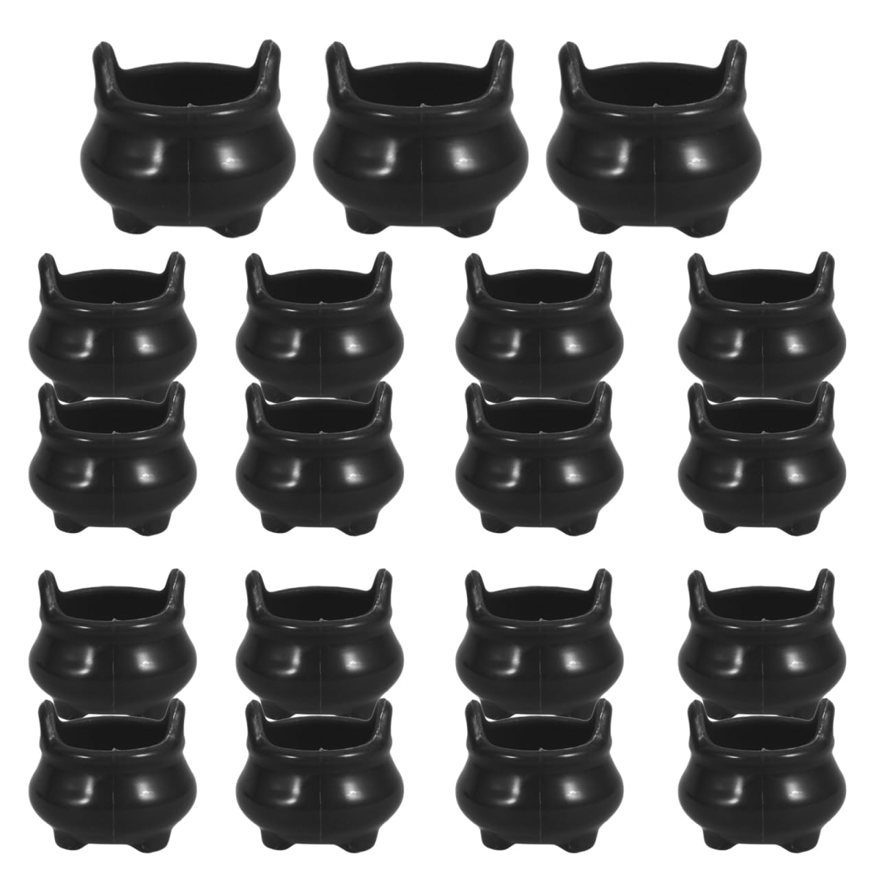 Photo 1 of DECHOUS 20Pcs Mini Cauldron Halloween Dollhouse Miniature Witch Cauldron Set 1 12 Scale Doll House Decorations for Halloween Micro Landscape Party Decoration, Black