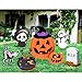 Unomor Halloween Yard Decorations Outdoor Skeleton Ghost and Pumpkin Yard Stake Signs Set, 7 Pack