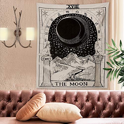 INTDORM-Tarot-Moon-Tapestry-Wall-hanging-Zodiac-Tapestry-Astrology-Tapestry-Meditation-Tapestry-Medieval-Tarot-Decor-Wall-Tapestry-For-Bedroom-Dorm-Room-The-Moon-B-150x200cm