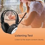 Retekess TR101 Portable Radio with Headphones FM AUX Foldable Black White view 5