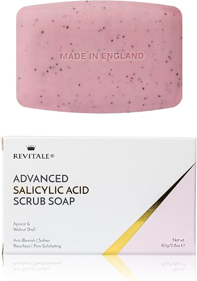 Revitale BHA Salicylic Acid Scrub Soap – Exfoliating Bar for Face & Body