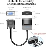 VENTION VGA to HDMI Adapter Converter with Audio 1080P PC Laptop Monitor ABS view 6