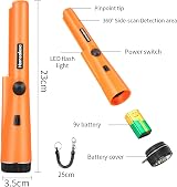 Homealexa Metal Detector Portable 360° Pinpointer LED Buzzer Kids Adults view 2