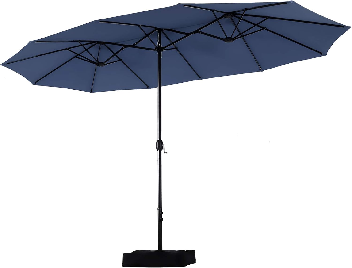 Phi Villa 15ft Double Sided Extra Large Patio Umbrella Base Included Outdoor Twin Umbrella Navy Amazon Co Uk Garden Outdoors