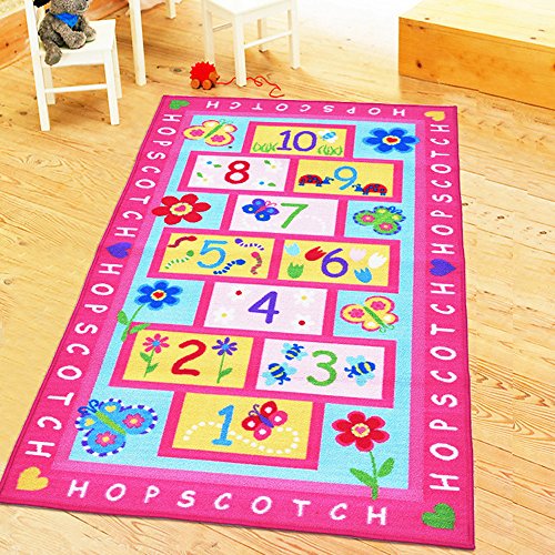 Buy KEPSWET Girl Children Hopscotch Game Rug Pink Kid Nursery Classroom