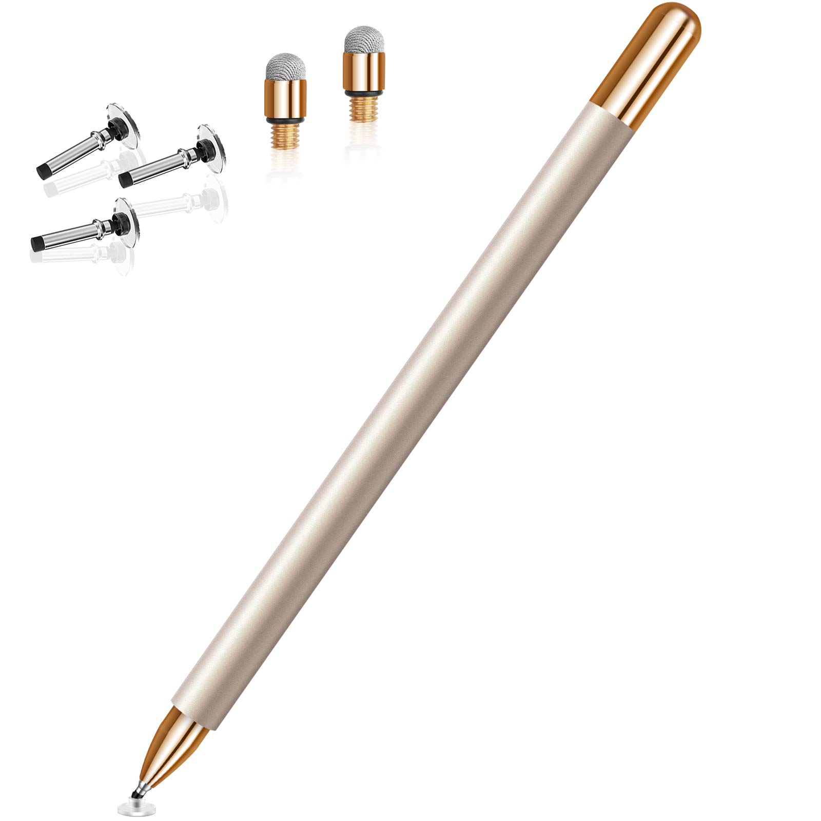 MEKO Stylus Pens for Touch Screens, iPad Stylus Pen, Magnetic Cap Capacitive Disc Tip Pencil, High Sensitivity & Fine Point Universal for/iPhone/iPad/Pro/mini/Air/Android/All Devices (Champagne Gold) — image 1