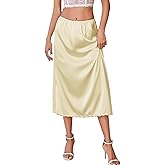 Avidlove Women's Satin Half Slip 36" Lace Long Underskirt S-XXL