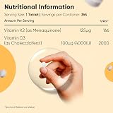 WeightWorld Vitamin D3 4000IU & K2 125μg 365 Tablets Vitamin D3 K2 view 6