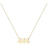 Tavuala Angel Number Necklace for Women,18K Gold Plated 111 222 333 444 555 777 888 999 1111 Necklace Numerology Jewelry