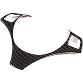 CHEYA 4 Styles ABS Chrome For BMW E90 1 3 Series E82 E87 E90 E92 E93 320I 330I 325I 335D 335I 2005 2006 2007 2008 2009 2010 2011 2012 Car Steering Wheel Decoration Frame Trim Accessories, Carbon Fiber