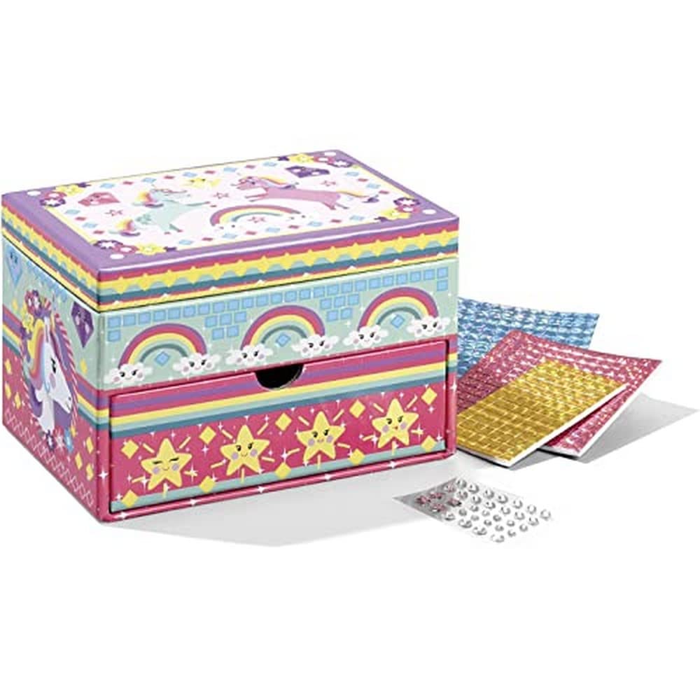 Totum 071544 Unicorn Box Craft Set, Jewellery Box in Unicorn Design with Mosaic Stones, Multi-Colour, One Size