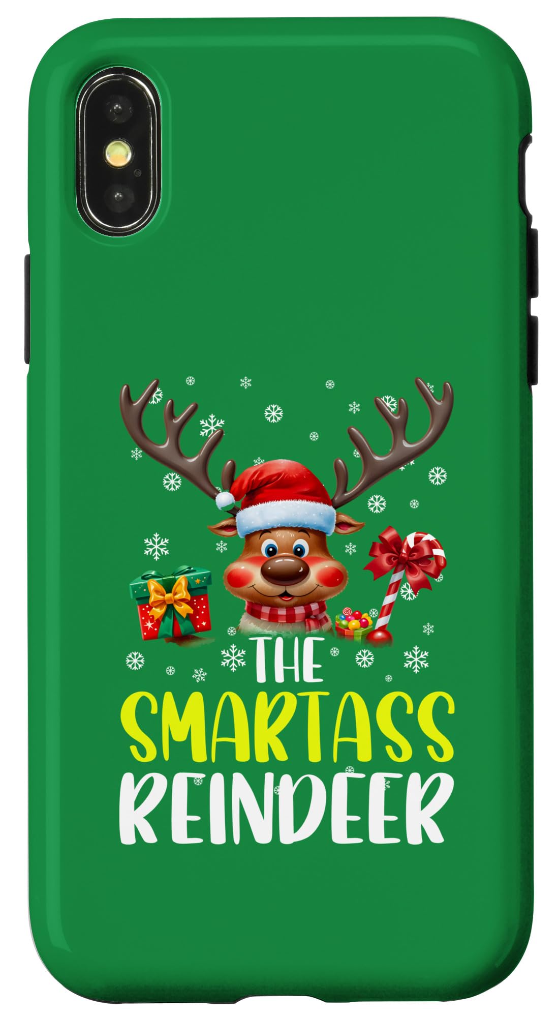 iPhone X/XS Funny Christmas Matching Family The Smartass Reindeer Case