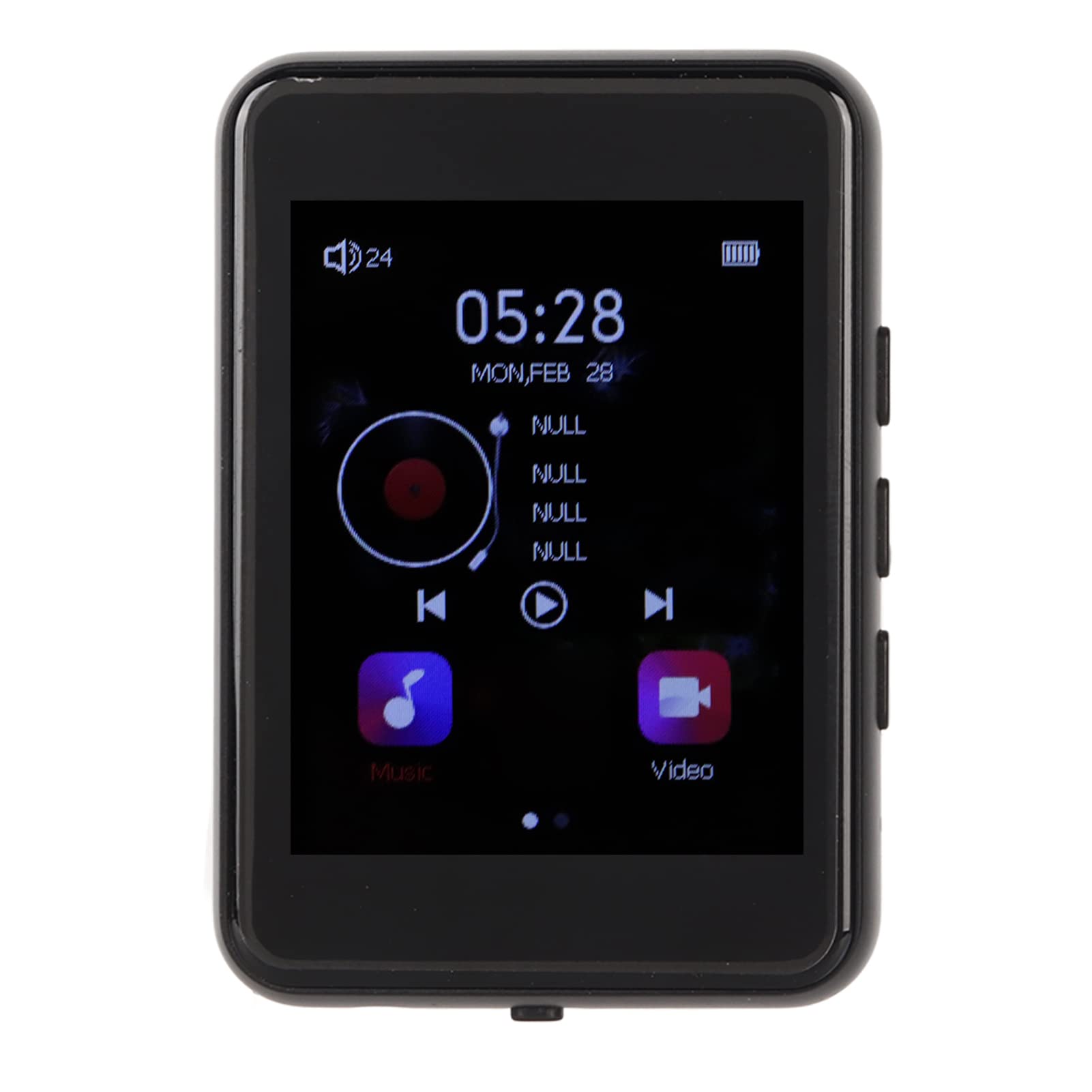 MP3 Player with Bluetooth 5.0, 2.4inch Full Touchscreen Portable Music Player Lossless Sound FM Radio Recorder, Built in Speaker, MP4 MP5 Music Player, Supports Up to 128GB