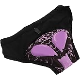 Alomejor Women's Bike Shorts,Comfortable 3D Cushion Padding Cycling Underwear Breathable Black Polyester for Women Road Indoor Biking