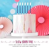 Anniversary House Navy Glitter Birthday Candles 12 with Holders 7.5cm view 6