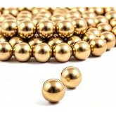 ZXTDBMBB 50Pcs H62 Precision Brass Balls Solid Brass Balls Diameter 1/2"(12.7mm) Excellent Conductivity for Industrial Equipment Instruments, Also can be Used as DIY Crafts