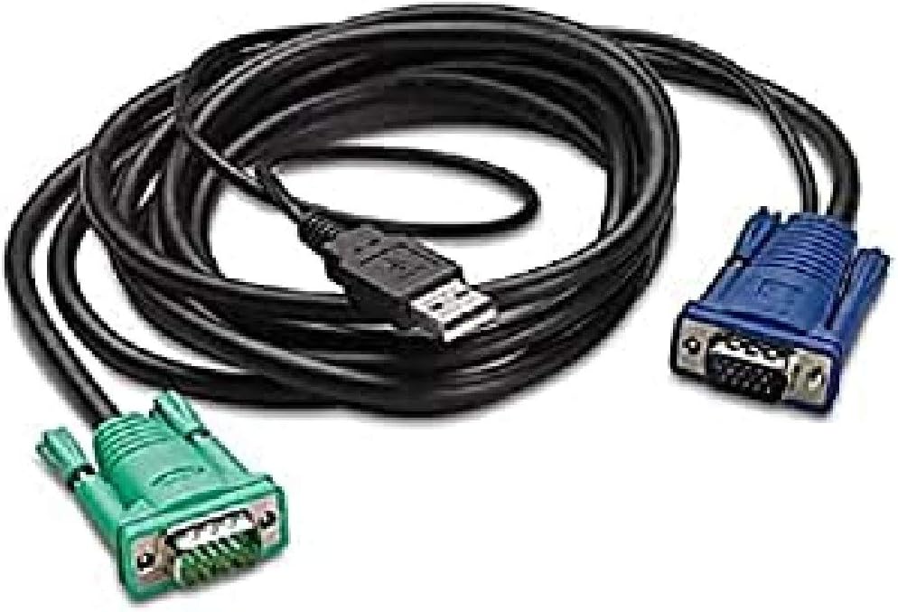 APC 3m Integrated LCD KVM USB Cable, Black, 3 Meters