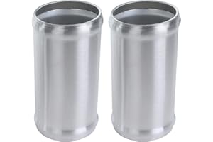 AC PERFORMANCE 2" (51mm) OD Aluminum Alloy Hose Joiner Silicone Pipe Connector Bead, 4" Length, Pack of 2