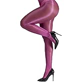 LECHERY Lustrous Silky Shiny 20 Denier Women's Tights, Semi-Sheer High Waist Pantyhose Stockings