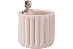 Inflatable Bathtub with electric pump,Portable Tub for adults,Skeletonless structure Air Bathtub for Athletes,Hot Bath Soakin