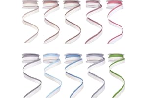 INFUNLY 20 Yards Book Binding Endbands 10pcs Colorful Cotton Bookbinding Headbands 1/2" Wide Archival Binding Cloth Bookbinding Repair Tape for Book Reader Lover Book Decor School Supplies DIY Craft