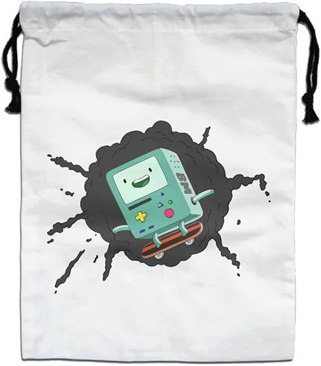 Amazon Co Jp 可愛いゲーム機型ロボット スケートボード 巾着袋 収納袋 マルチバッグ シューズケース マルチ袋 White ホーム キッチン