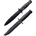 Cold Steel Rubber Training Practice Knife Knives 2 Set - 1 Rubber Peace Keeper Trainer and 1 Leatherneck-SF Trainer, Black