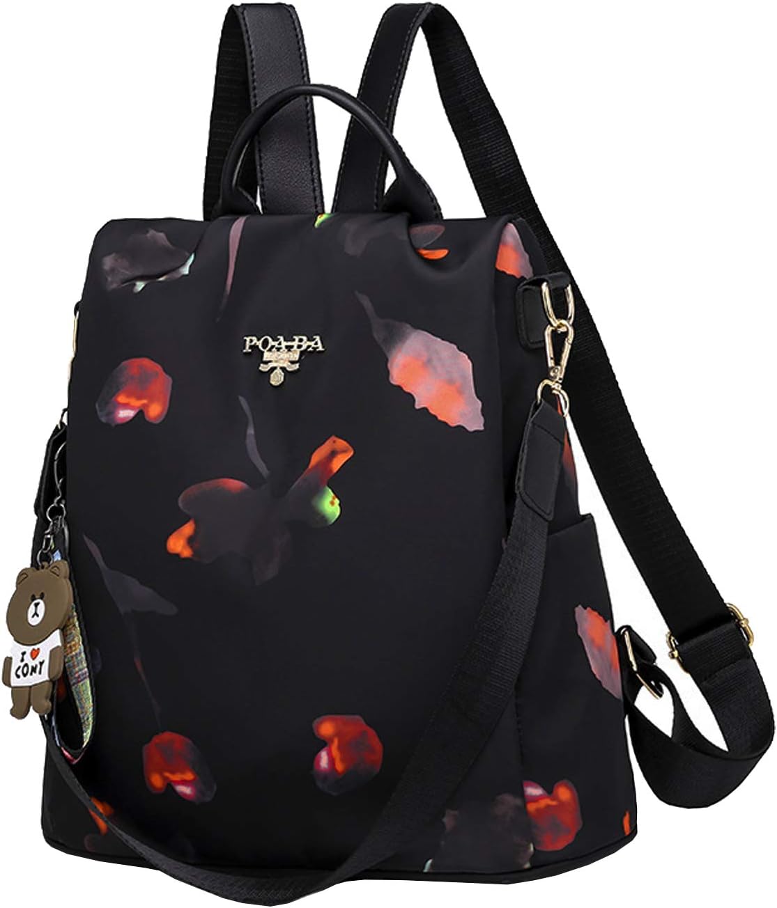 Women's Anti-Theft Backpack Rucksack Shoulder Bags, AL911Butterfly-red
