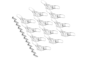Amaezorx 6 Set Transparent Cord Cleats for Window Blinds with Screws, Child Safety Rope Holders for Sun Shades & Nursery Curt