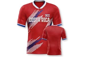 Ewucxo Men's Soccer Jersey Shirts Flag Polka Dot Pattern Uniforms Fashion Shirts Gifts for Soccer Fans Men S-3XL