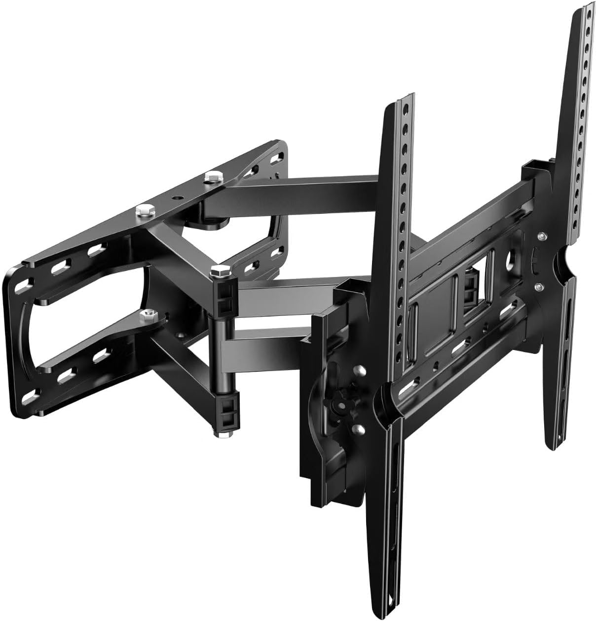 JXMTSPW Full Motion TV Wall Bracket for 32-70 Inch Curved Flat Screens TVs,Swivel Wall Mount Max VESA 400x400mm Holds up to 45kg,Adjustable Up and Down Tilt Extends Double Arms Wall Mount TV Bracket