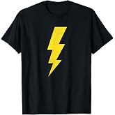 Simple minimalistic yellow Lightning Bolt Thunder grunge T-Shirt