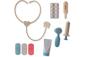 Silicone Doctor Playset Medical Kit, Play Doctor for Toddlers, Montessori Educational, Pretend Play Doctor Set, o1brand, ditt