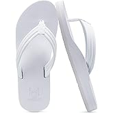 KuaiLu Womens Arch Support Flip Flops Ladies Comfort Lightweight Soft Yoga Mat Cushion Walking Thong Sandals