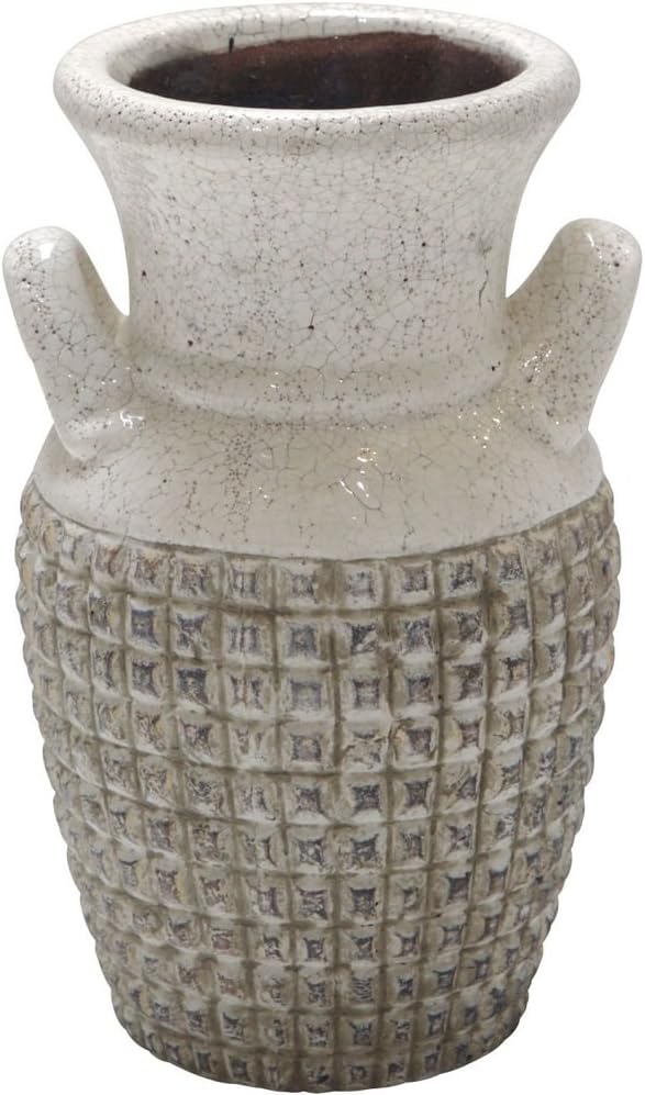 Amazon.com: Home Essentials 12"H Natural Two Handled Vase: Home & Kitchen