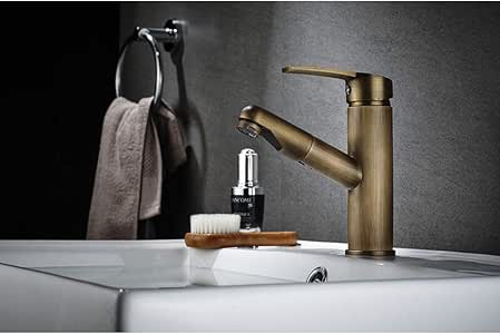 RTTGOR Grifo Estilo Pozo de agua Grifos monomando de lavabo retro