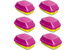 LMINHAN 3 Pair 60923 Respirator Cartridges, Respirator Filter Against Organic Vapors, Acid Gases, Particulates Used with 6000, 7000 Series Respirators (3 Pair Filter)