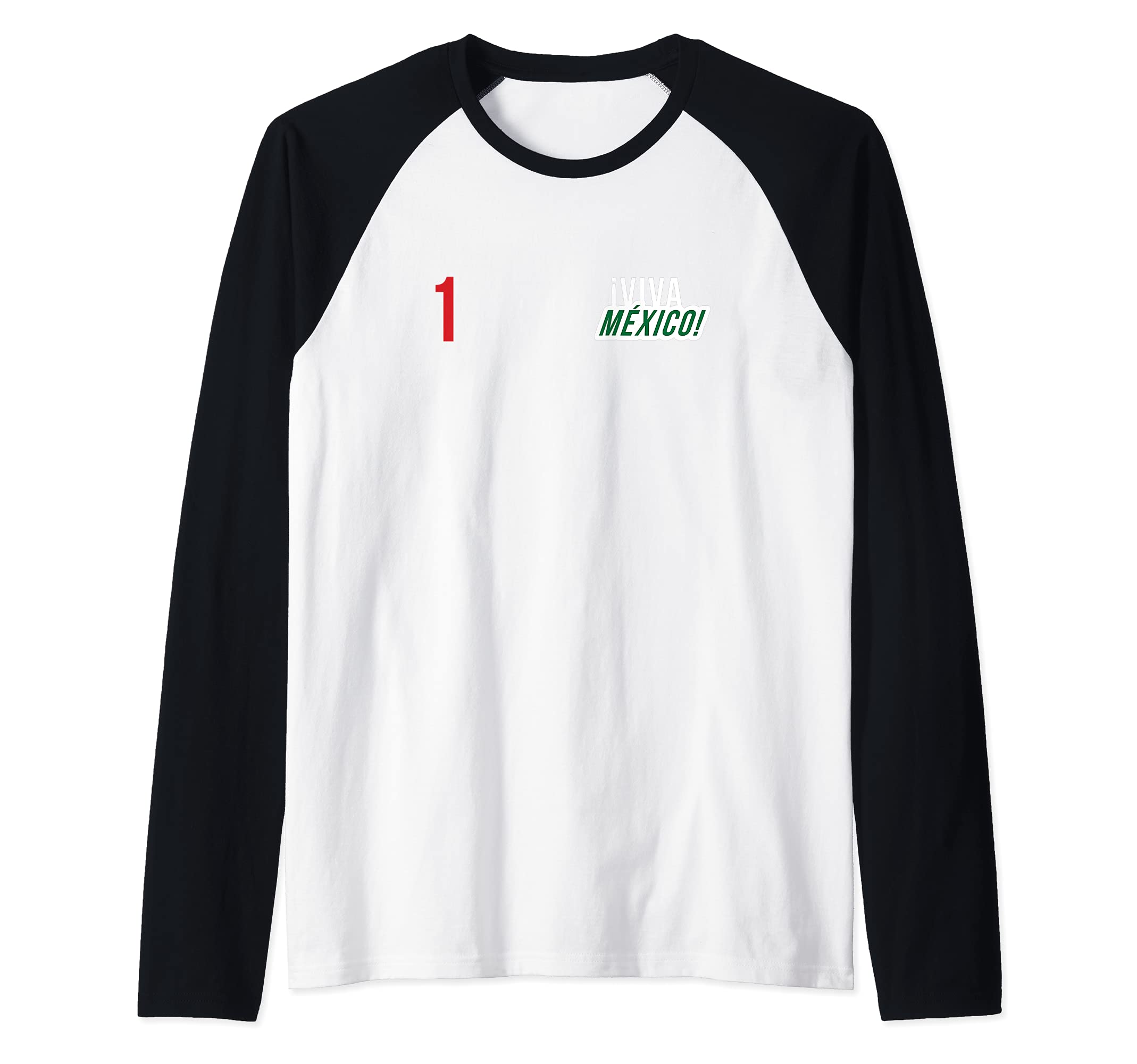 Flag Mexico Raglan Baseball Tee