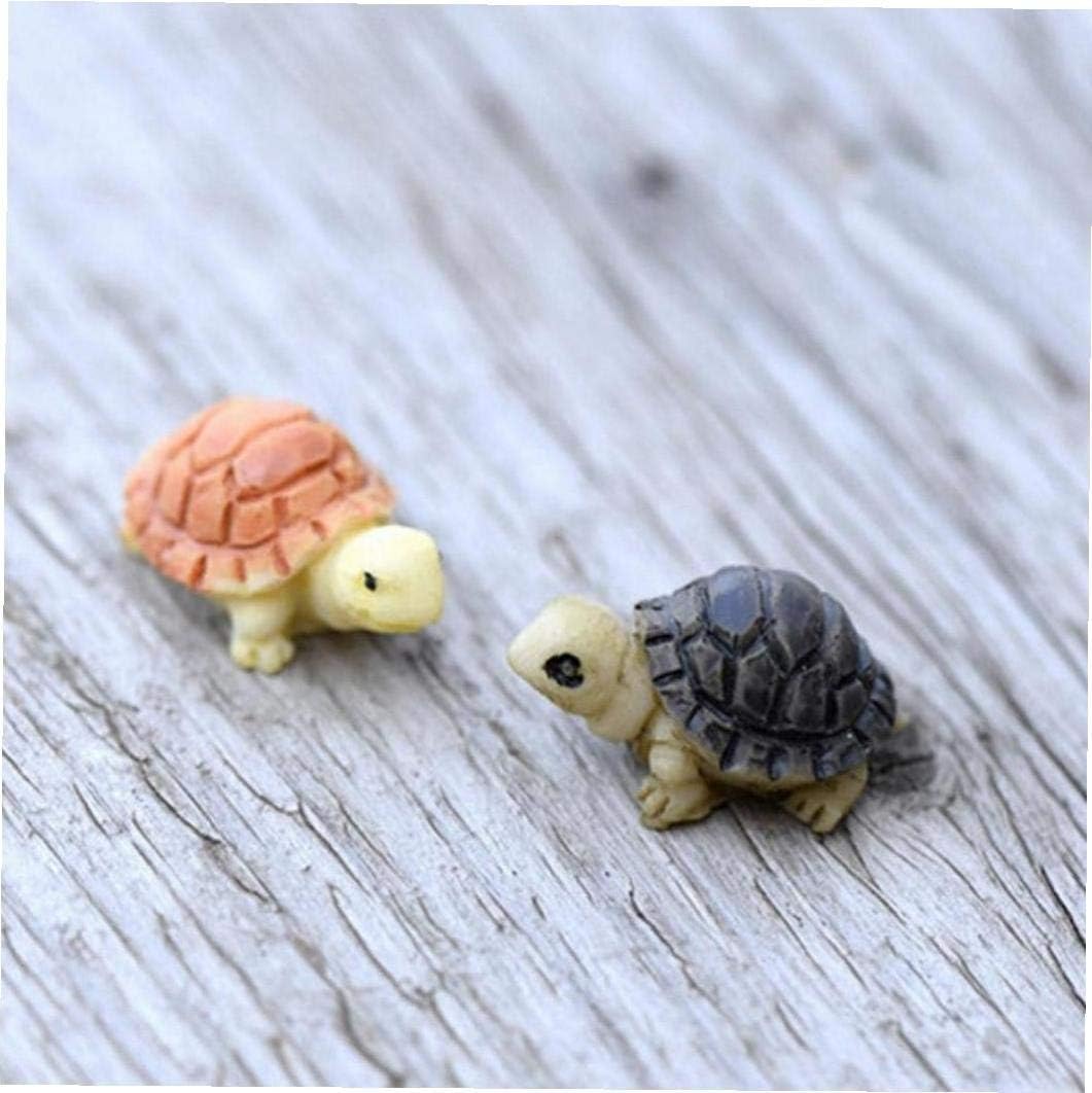 Rosojodg 2Pcs Miniatures Tortoise Figurines Home Desktop Succulents Micro Landscape Decoration Model Fairy Garden Ornaments Outdoor Statues Garden Sculptures