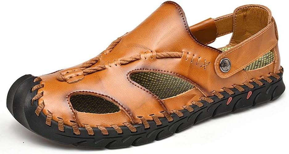 Amazon Lsjdln スポーツサンダル メンズ かかと付き 革サンダル スリッポン サンダル カジュアルサンダル スリッパサンダル カジュアル リラックス 排水デザイン 速乾性 ドライビングシューズ キャンプ アウトドアサンダル スポーツサンダル