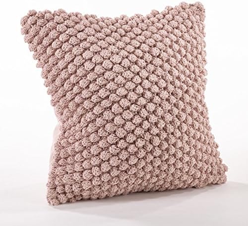 Amazon Com Fennco Styles Handmade Crochet Pompom Throw Pillow 4