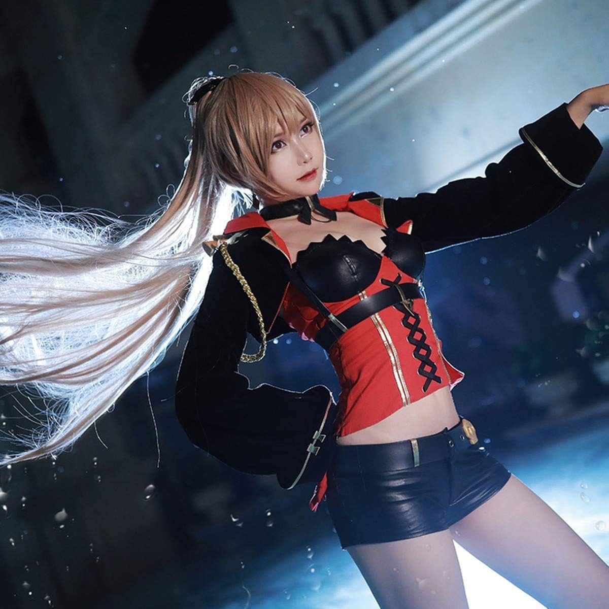Amazon Longshumu アズールレーン ジャン バール コスプレ 衣装 アズレン 飾り付き ウィッグ 10点セット 女性 M コスプレ 仮装 通販
