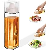 Iensen 9oz Glass Oil Dispenser for Kitchen – No-Drip Olive Oil & Vinegar Bottles for Cooking & Salad Dressing